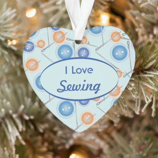 Boutons et aiguilles à coudre I Love Sewing (Arbre)