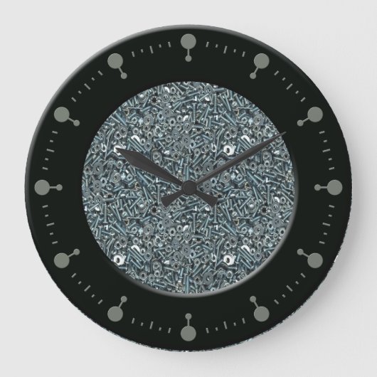 Boutons et boulons Motif Horloge murale (Recto)
