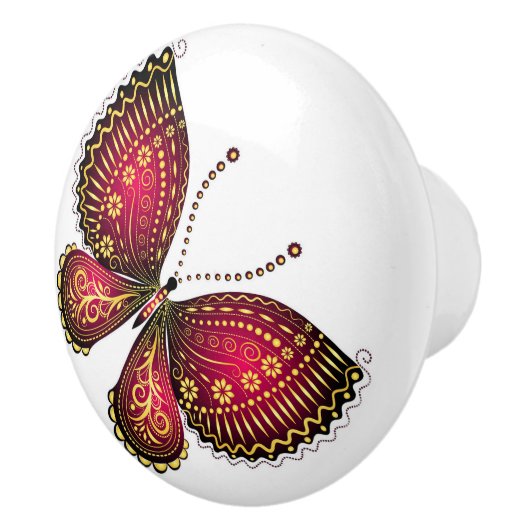 Boutons et pulls en céramique papillon (Droite)