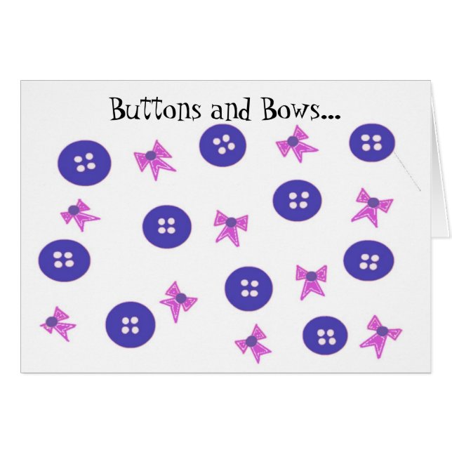 Boutons et rubans bleus et roses (Devant horizontal)