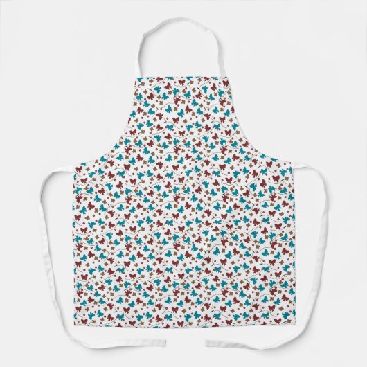 Boutons, Fleurs Tout-En-Dessus Imprimer Tablier (Recto)