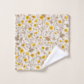 Boutons jaunes et bruns (Gant de toilette)