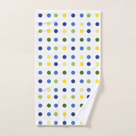 Boutons jaunes et points bleus d'Iris (Serviette à main)