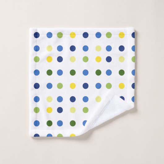 Boutons jaunes et points bleus d'Iris (Gant de toilette)