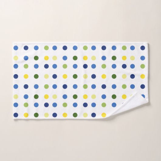 Boutons jaunes et points bleus d'Iris (Serviette à main)