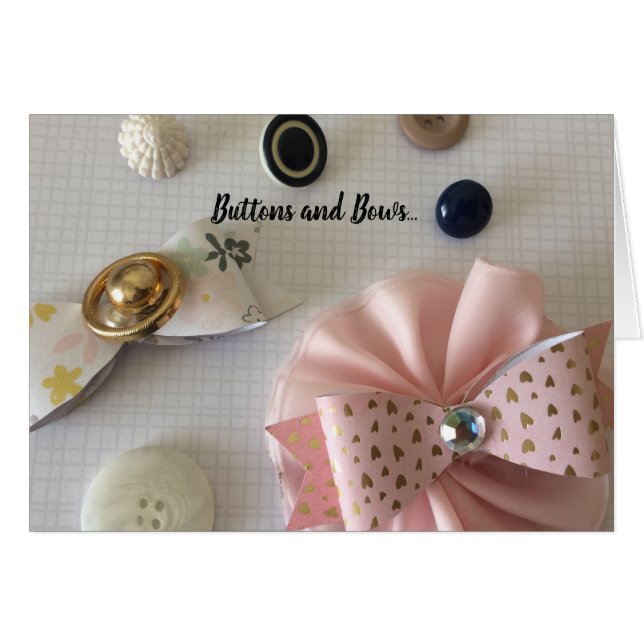 Boutons roses et rubans (Devant horizontal)