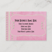 Boutons roses mignons Cartes de visite croisés (Devant)