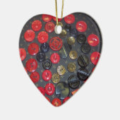 Boutons rouges et noirs vintages, Ornement (Gauche)
