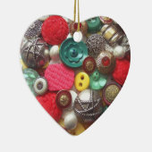 Boutons rouges et verts Ornement de Noël (Droite)