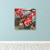 Boutons rouges toile florale Impression (Insitu (Plancher de Bois))