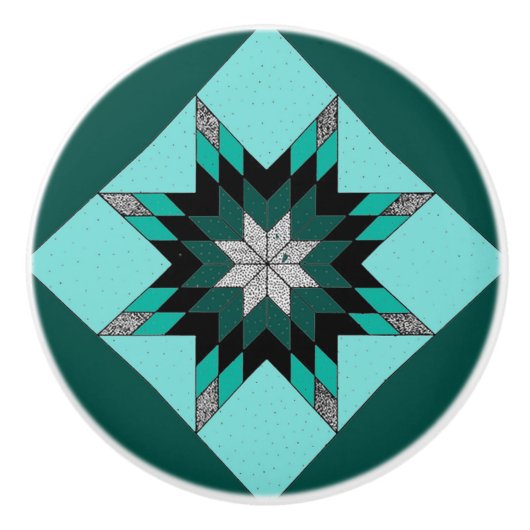 Boutons verts et blancs de conception d'édredon (Devant)