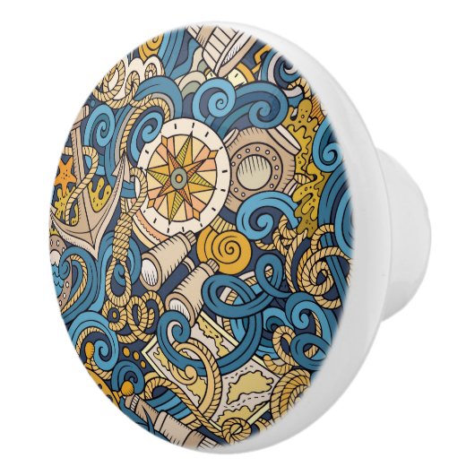 Boutons Whimsical Nautical Art Drawer (Droite)