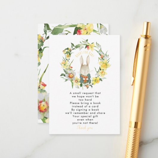 bouts de lapin jonc printemps pour la carte de dem (Devant/Arrière en situation)