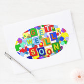 BOUTTONS ~ Obtenir bien Sticker ovale (Enveloppe)