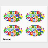 BOUTTONS ~ Obtenir bien Sticker ovale (Feuille)