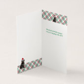 Bouvier Christmas Chien avec Holiday Plaid (Inside)