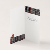 Bouvier Christmas Chien avec Holiday Plaid (Inside)