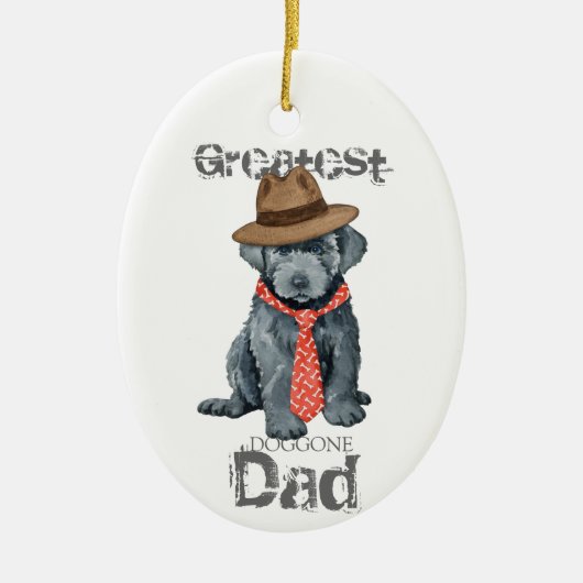 Bouvier des Flandres Dad Ceramic Ornament (Voorkant)