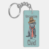 Bouvier des Flandres Dad Sleutelhanger (Voorkant Links)