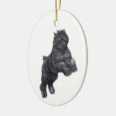 Bouvier des Flandres Dog Art Ornement (Gauche)