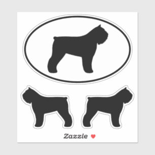 Bouvier des Flandres Dog Silhouettes Sticker Set