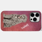 Bouvier des Flandres Grunge Coque-Mate coque iphon (Verso (horizontal))