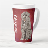 Bouvier des Flandres Grunge Latte Mok (Rechterhoek)