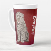 Bouvier des Flandres Grunge Latte Mok (Linkerhoek)