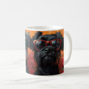 Bouvier des Flandres Hart Rozen Valentijnsdag Koffiemok