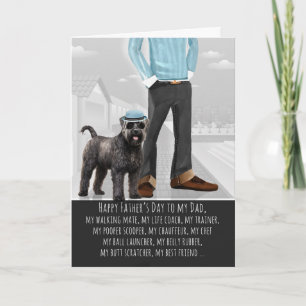 Bouvier des Flandres Hond Grappige Vaderdag Feestdagen Kaart