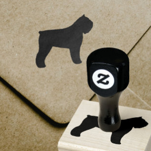 Bouvier des Flandres Hondenras Silhouette Rubberstempel