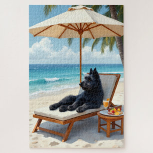 Bouvier des Flandres Luxe Strand Scene Legpuzzel
