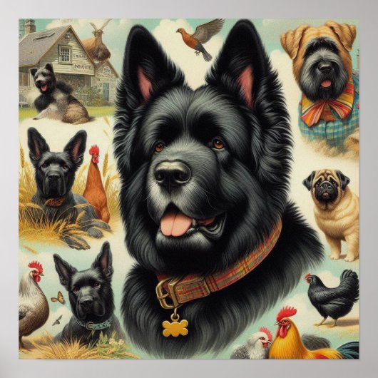 Bouvier des Flandres naadloos Poster (Voorkant)