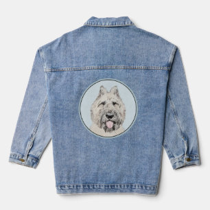 Bouvier des Flandres Painting - Original Dog Art Denim Jacket