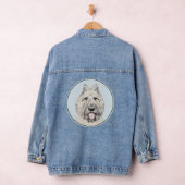 Bouvier des Flandres Painting - Original Dog Art Denim Jacket (Hangar)