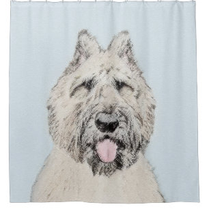 Bouvier des Flandres Painting - Original Dog Art Douchegordijn
