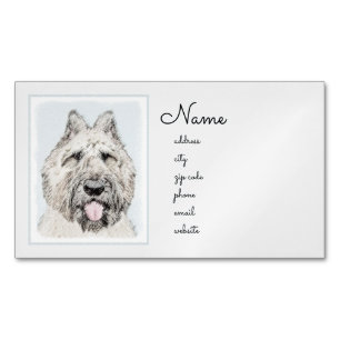 Bouvier des Flandres Painting - Original Dog Art Magnetisch Visitekaartje