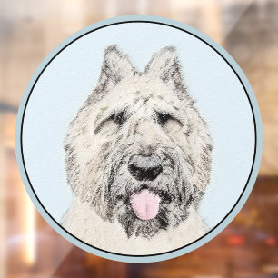 Bouvier des Flandres Painting - Original Dog Art Raamsticker
