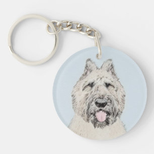Bouvier des Flandres Painting - Original Dog Art Sleutelhanger