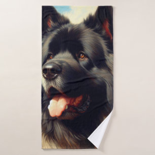 Bouvier des Flandres Schilderen Badhanddoek