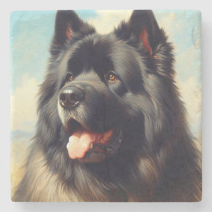 Bouvier des Flandres Schilderen Stenen Onderzetter
