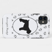 Bouvier des Flandres Silhouette Case-Mate iPhone Case (Achterkant (horizontaal))