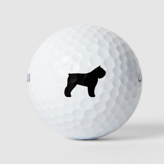 Bouvier des Flandres Silhouette Golfballen (Voorkant)