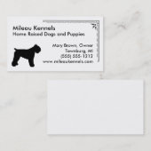 Bouvier des Flandres Silhouette Visitekaartje (Voorkant / Achterkant)