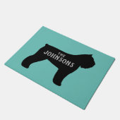 Bouvier des Flandres Silhouette Welcome Mat Custom (Schuin)