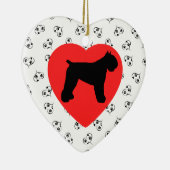 Bouvier des Flandres Silhouhette Gepersonaliseerd Keramisch Ornament (Rechts)
