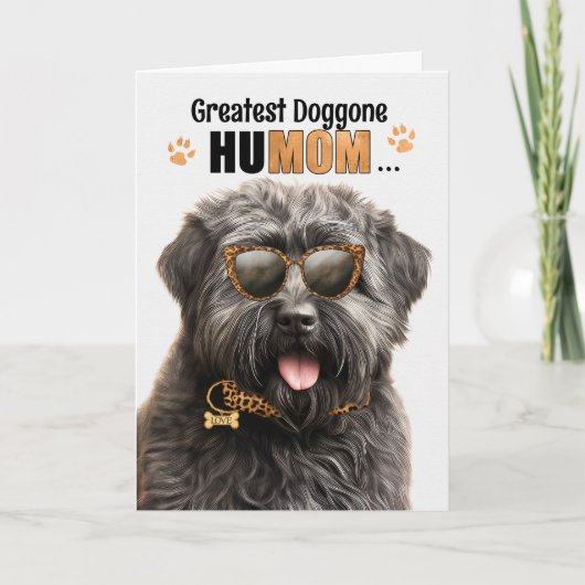 Bouvier Dog Beste HuMOM Ooit Moederdag Feestdagen Kaart (Voorkant)