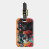 Bouviers des Flandres Hart Rozen Valentijnsdag Bagagelabel (Voorkant verticaal)