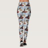 Bouviers des Flandres Hond in Sledge Kerstmis Leggings (Achterkant)