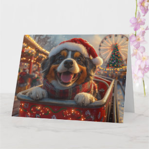 Bouviers des Flandres Honden Achtbaan Kerst Kaart
